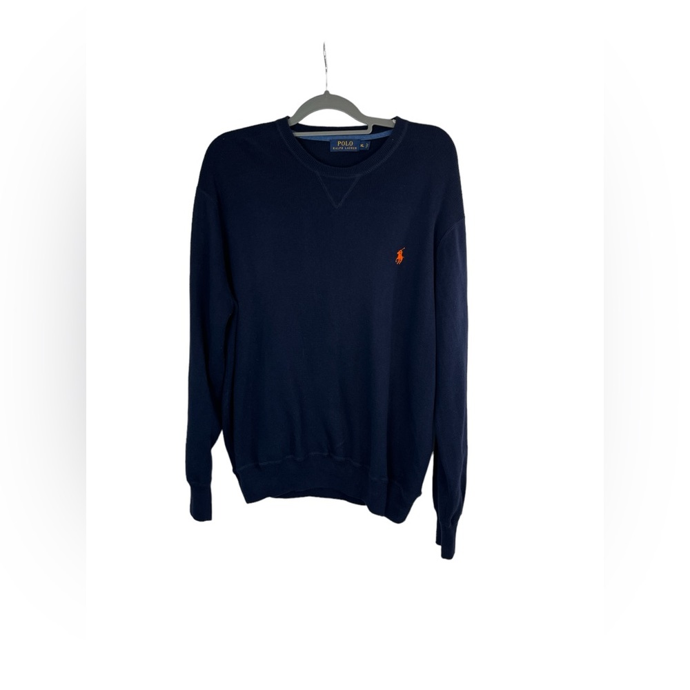 Polo Ralph Lauren‎ men’s blue cotton crewneck classic sweater size XL